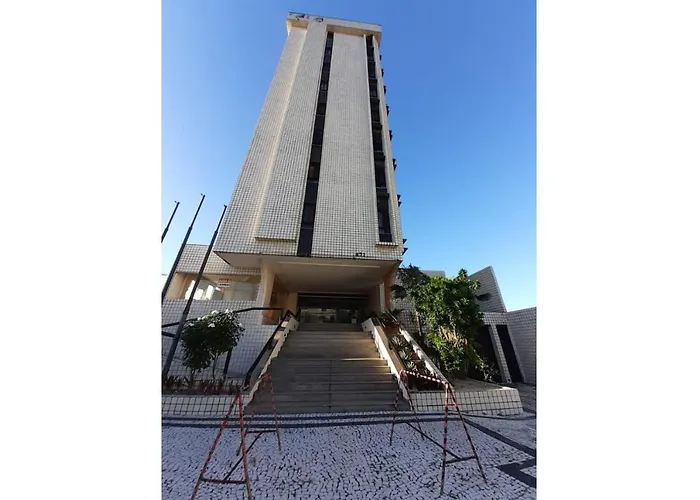 707 Lindo Flat mobiliado com vista lateral mar na Praia de Iracema COM VENTILADOR